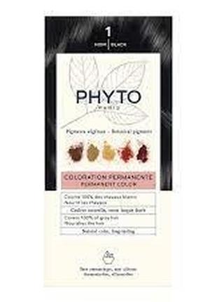 Фіто фітоколор крем-фарба 1 чорний phyto phytocolor permanent color 1 black1 фото