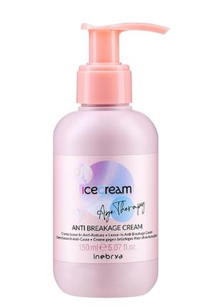 Незмивний крем проти ламкості волосся inebrya ice cream age therapy anti breakage cream