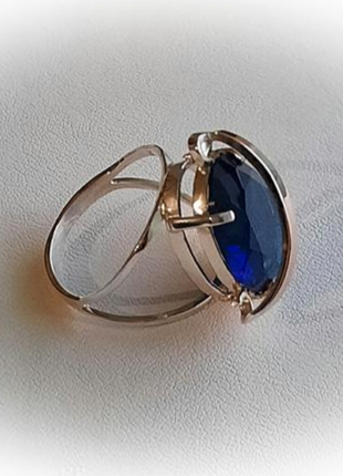 Розкішний перстень срібло золото3 фото