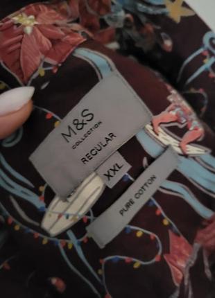 Гавайская рубашка m&s хлопок 100%4 фото