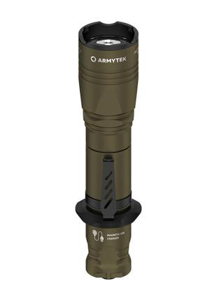 Ліхтар armytek dobermann pro v3.5 теплий magnet usb (warm) olive