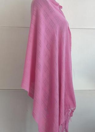 Шарф з кашеміром та вовною città della moda made in italy рожевого кольору3 фото