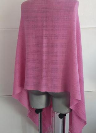 Шарф з кашеміром та вовною città della moda made in italy рожевого кольору5 фото