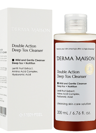 Деликатное средство для глубокого очищения medi-peel derma maison double action deep tox cleanser1 фото