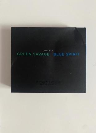 Набір парфумів zara green savage+blue spirit 2x100 ml