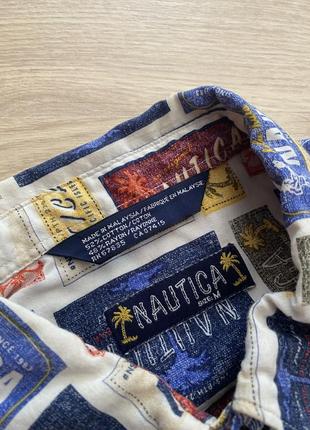 Сорочка гавайка вінтаж nautica usa vintage hawaiian4 фото