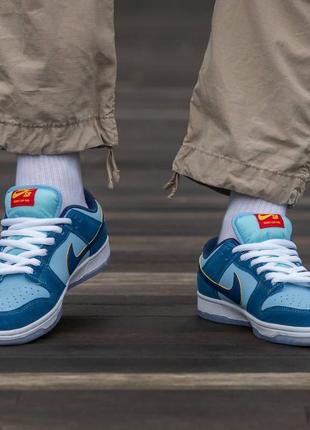 Шикарные, кожаные кроссовки nike sb dunk pro x why so sad? “the predatory bird”6 фото