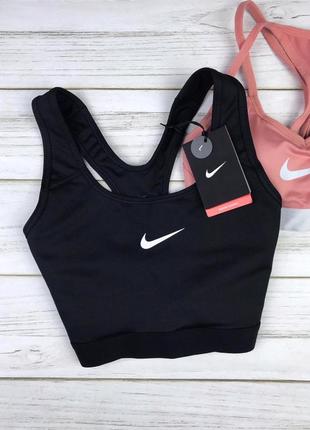 Спортивный топ {бра} nike dri fit чёрный1 фото