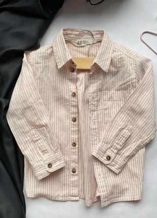 Детская рубашка из натуральной ткани h&amp;m
