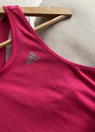 Майка топ футболка розовая красная adidas для спорта8 фото