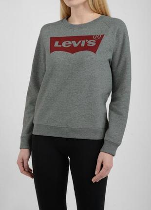 Меланжевый пуловер, свитшот, кофта levi's, оригинал
