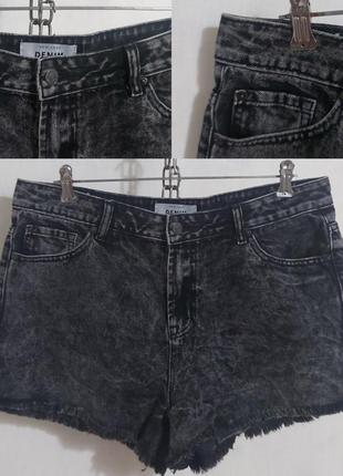 Джинсовые шорты с необработаным низом denim new look3 фото