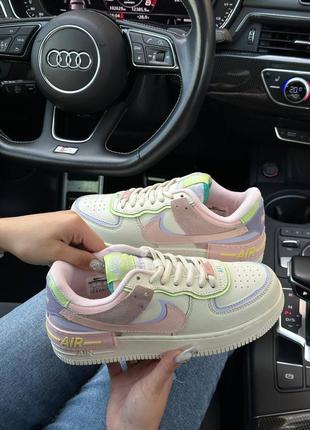 Женские кроссовки nike air force 1 shadow beige pink w