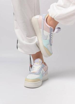 Женские кроссовки nike air force 1 shadow yellow white purple w8 фото