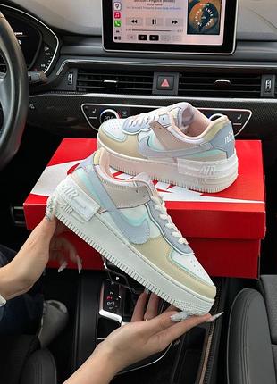 Жіночі кросівки nike air force 1 shadow yellow white purple w