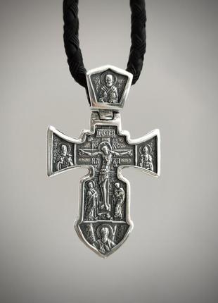Срібний хрест 925 проби з чорнінням кр0159