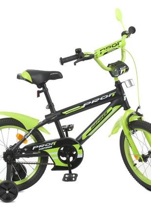 Велосипед дитячий prof1 16 y16321-1 inspirer, skd75, ліхтар, дзвінок, дзеркало, додаткові колеса, чо