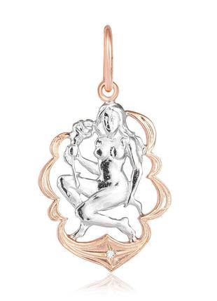 Серебряный подвес с фианитом - "дева" п32ф/345