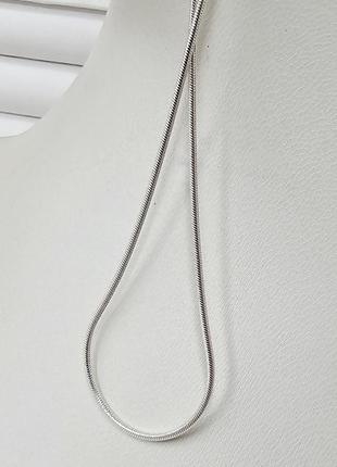 Срібна ланцюжок з оригінальним плетінням снейк2 фото