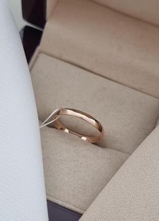 Обручальное кольцо из золота европейка тонкое размер 16