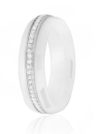 Серебряное кольцо керамическое кк2фк1/1000 - 17,51 фото