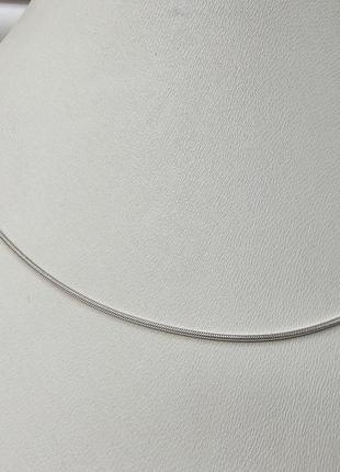 Серебряная цепочка с красивым плетением снейк7 фото