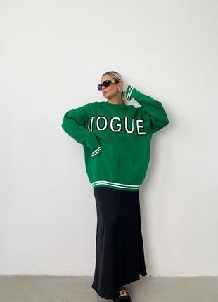 Свитер джемпер вязка оверсайз vogue8 фото