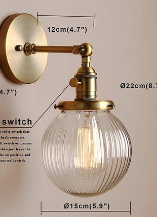 Сток настенный светильник pathson 15см