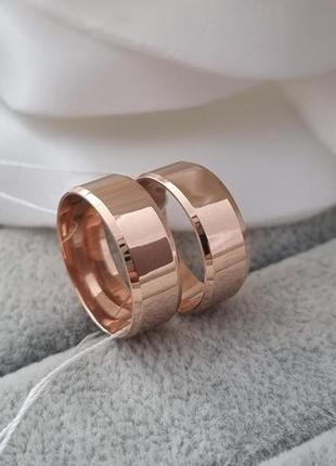 Обручальные серебряные кольца с позолотой и гравировкой пара американки7 фото