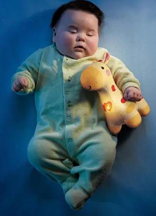 Музыкальный плюшевый жираф fisher-price. ночник.