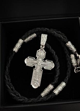 Срібний хрест 925 проби з чорнінням кр0176