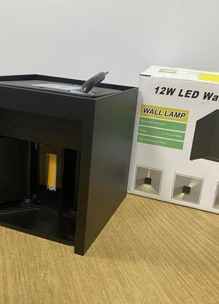 Б/в benma світлодіодний настінний світильник 12w 300k чорний