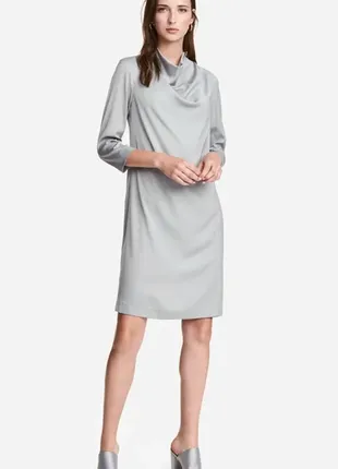 Актуальное атласное платье миди с драпировкой h&amp;m