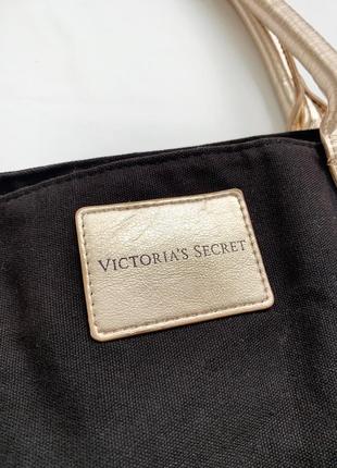 Сумка, тоут, шопер, пляжная, трэвэл, для путешествий, черная, оригинал, victoria's secret6 фото