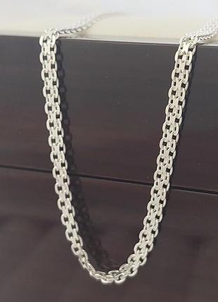 Ланцюжок зі срібла з плетінням бісмарк