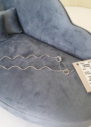 Серьги протяжки серебряные спирали длинные