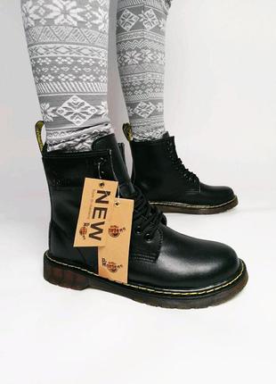 Крутые меховые ботинки dr.martens в черном цвете /осень/зима/весна😍4 фото