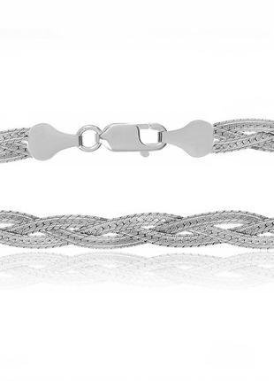 Срібний ланцюг родированная - коса 109р 4/50