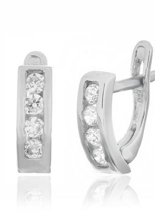 Серебряные серьги с фианитом с2ф/121