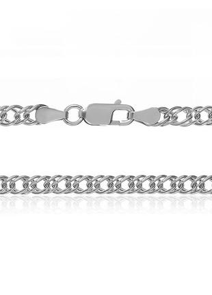 Срібний ланцюг родированная - ромбо 811р 4/45