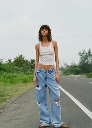 Джинсы zara модель straight