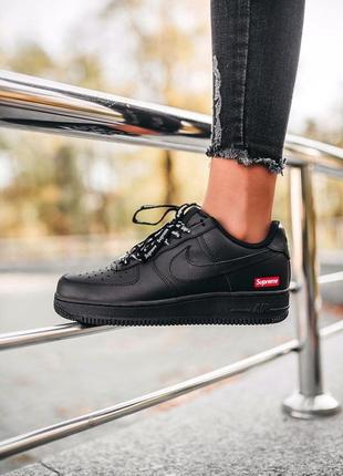 Мужские кроссовки nike air force 1 black / smb