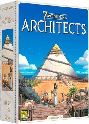 Настольная игра 7 wonders: architecs  (7 чудес: архітектори) (+ наліпки на карти українською + qr код на