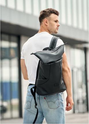 Рюкзак ролл sambag унисекс rolltop kqn черный1 фото