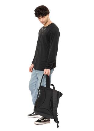 Мужской городской рюкзак роллтоп sambag rolltop milton оксфорд, черный5 фото
