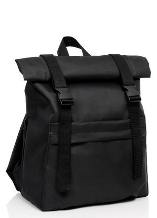 Мужской городской рюкзак роллтоп sambag rolltop milton оксфорд, черный10 фото