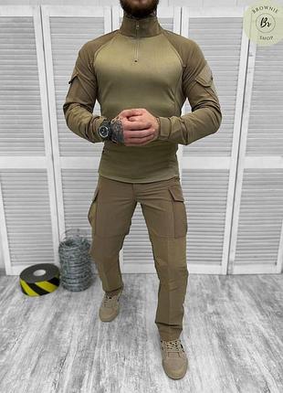 Тактичний костюм single sword (сорочка убакс, штани) койот. літня форма зсу. штурмовий костюм (арт. 14763)