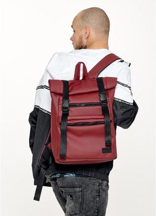 Мужской рюкзак ролл sambag унисекс rolltop ltt бордо1 фото