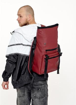 Мужской рюкзак ролл sambag унисекс rolltop ltt бордо5 фото