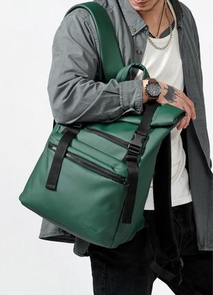 Рюкзак ролл sambag унісекс rolltop ltt зелений10 фото